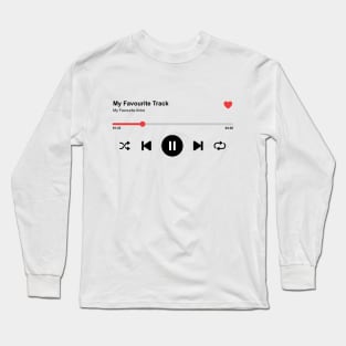 Favourite Track on White Long Sleeve T-Shirt